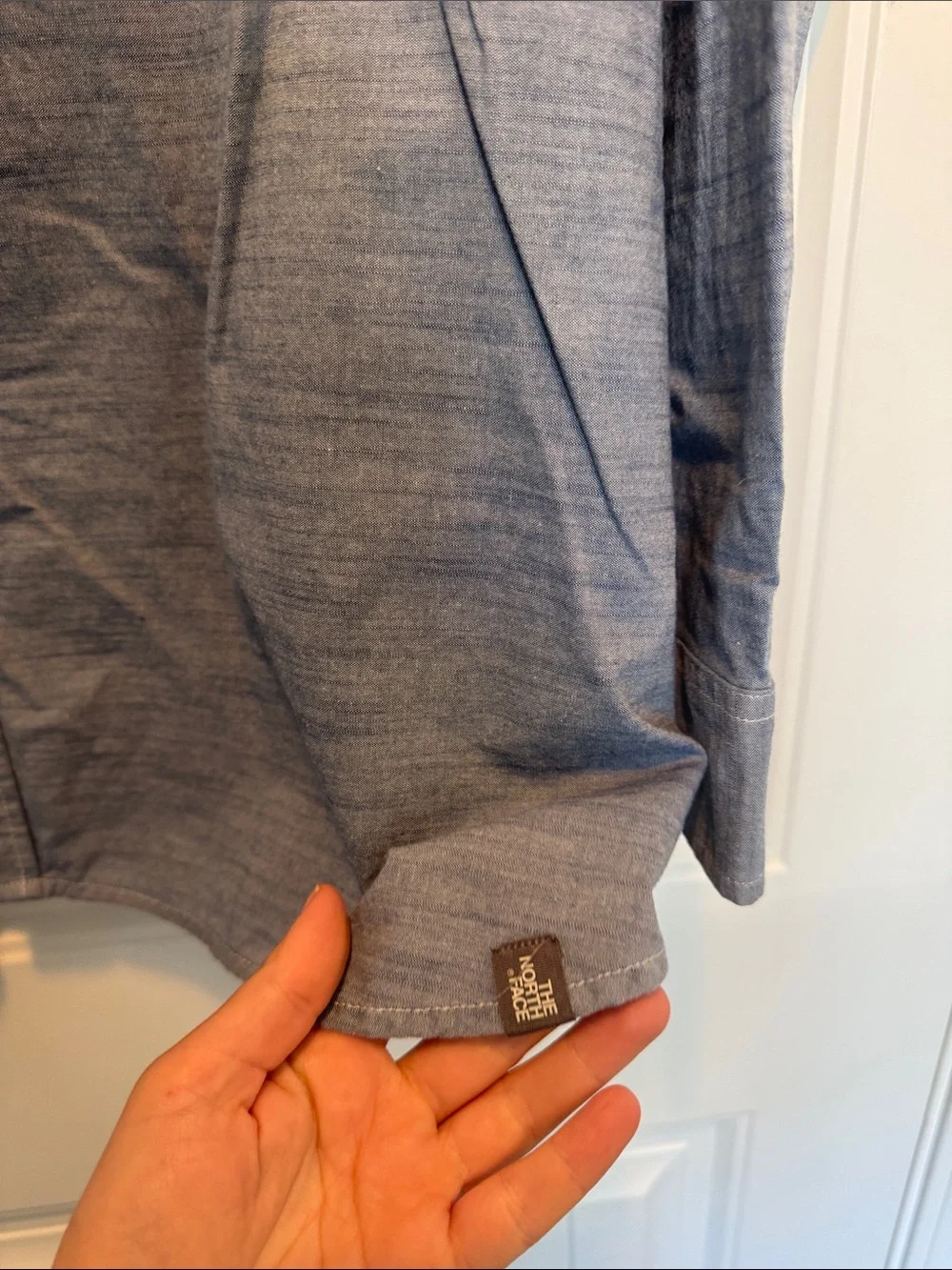 The North Face Light Blue Long-Sleeve Button-Up Shirt
